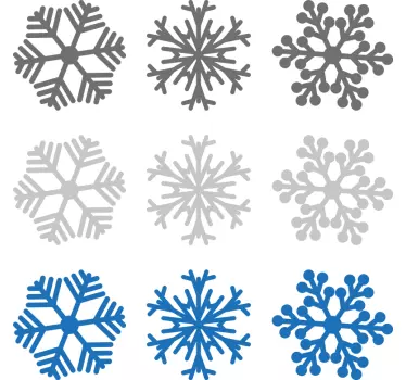 Weihnachtssticker schneeflockenmuster set - TenStickers