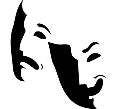 Mysteriöse Masken Wandtattoo - TenStickers