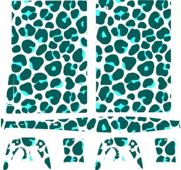 Ps5 skin mit blauem leopardenmuster - TenStickers