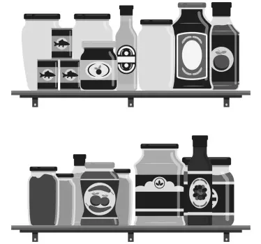 Folie kühlschrank vorratsglas für küchenregale - TenStickers