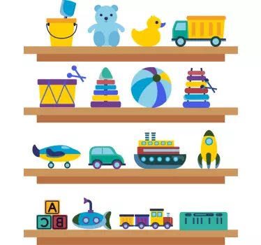 Wandtattoo baby spielregal dekor - TenStickers
