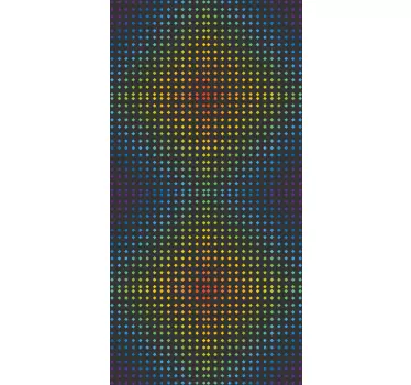 Folie Tür buntes punktmuster - TenStickers