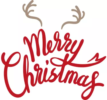 Weihnachtssticker festlicher rentiergruß - TenStickers