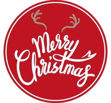 Fenster Sticker Frohe weihnachten mit rentierstücken - TenStickers