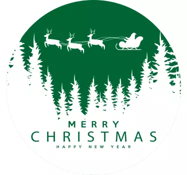 Schaufenster folie weihnachts-rentierschlitten - TenStickers