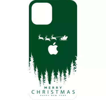 Sticker iphone weihnachts-schlitten-szene - TenStickers