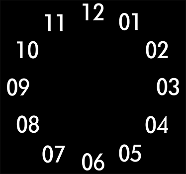Quadrat Uhr Aufkleber - TenStickers