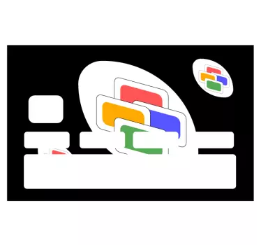 Kreditkarte aufkleber buntes kartendesign - TenStickers
