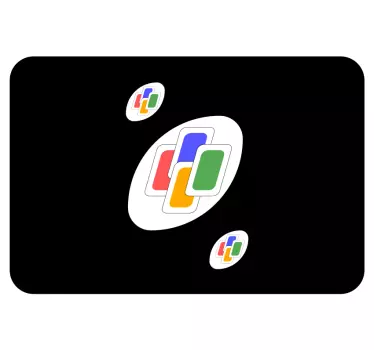 Laptop aufkleber im bunten kartendesign - TenStickers