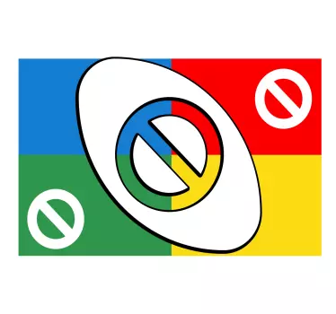 Laptop aufkleber bunte geometrische karten - TenStickers