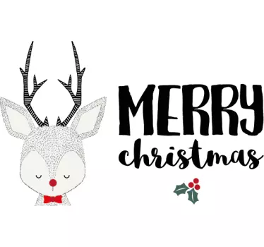 Weihnachtssticker rentier feiertagsgrüße - TenStickers