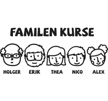 Briefkasten aufkleber personalisierte familie - TenStickers