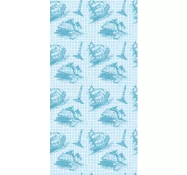 Folie kühlschrank maritimes schiffsdesign - TenStickers
