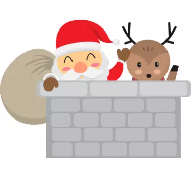 Weihnachtsaufkleber weihnachtsmann freude - TenStickers