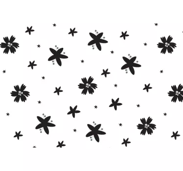 Laptop aufkleber floral und seestern - TenStickers