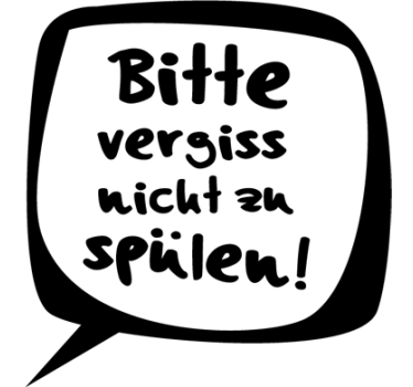 Klospülung Wandtattoo Badezimmer - TenStickers