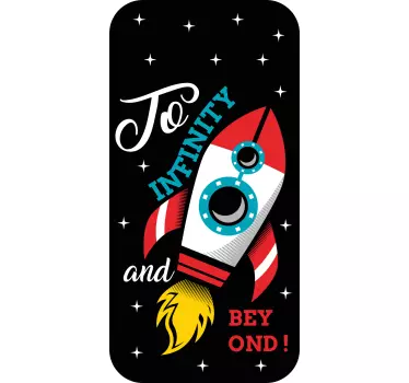 Sticker iphone rakete ins unendliche - TenStickers