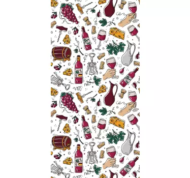 Folie kühlschrank im food- und weinthema - TenStickers
