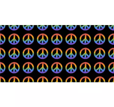 Fahrrad aufkleber mit bunten friedenssymbolen - TenStickers