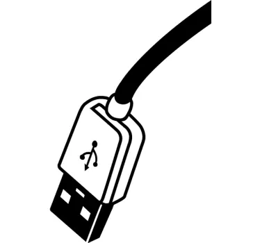 USB Kabel Sticker - TenStickers