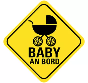 Kinderwagen Baby on Board Aufkleber - TenStickers
