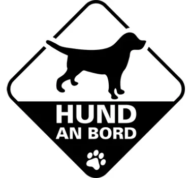 Aufkleber Auto Hund an Bord einfarbig - TenStickers