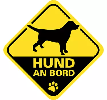 Hund an Bord Autoaufkleber - TenStickers