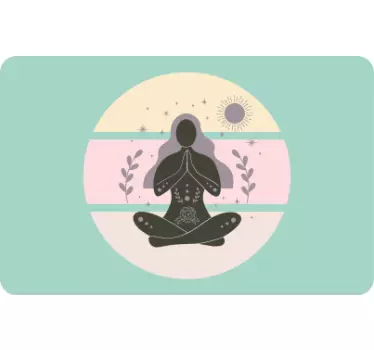 Laptop Aufkleber meditierende frauenfigur - TenStickers