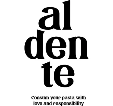 Wandtattoo Küche al dente pasta liebe verantwortung - TenStickers