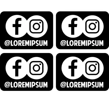 Wandtattoo technologie instagram und facebook konten - TenStickers