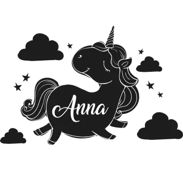 Wandtattoo Kinderzimmer individuelles einhorn-design - TenStickers