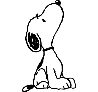 Schnüffelnder Snoopy Laptop Sticker - TenStickers