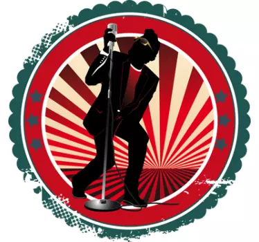 Rocksänger Aufkleber - TenStickers