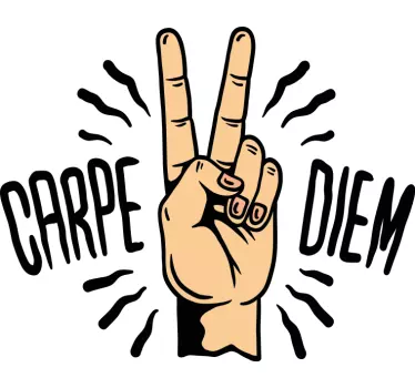 Wandtattoo Zitat handsymbol frieden - TenStickers