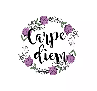 Laptop Aufkleber florales motivationsemblem - TenStickers