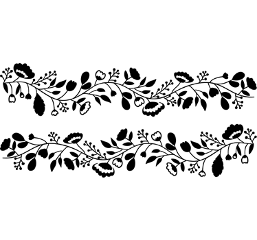 Blumenranke Spiegel Aufkleber - TenStickers