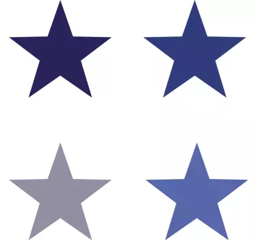 Wandtattoo bunte Sterne - TenStickers