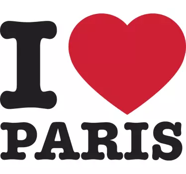 Wandtattoo I love Paris - TenStickers