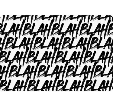 Laptop Aufkleber wiederholtes phrasenmuster - TenStickers