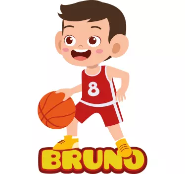 Wandtattoo Kinderzimmer süßer basketballspieler - TenStickers