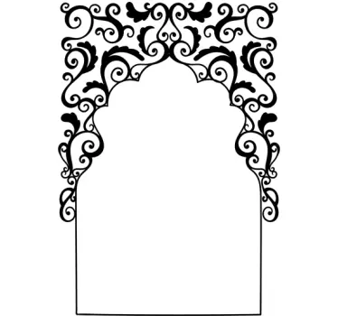 Arabisches elegantes Design Spiegel Aufkleber - TenStickers