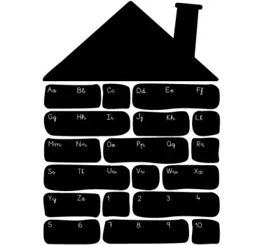 Alphabet Haus Tafelsticker - TenStickers