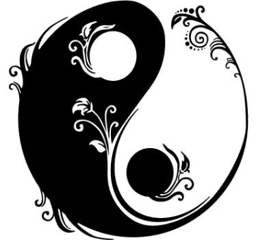 Yin und Yang Sticker - TenStickers