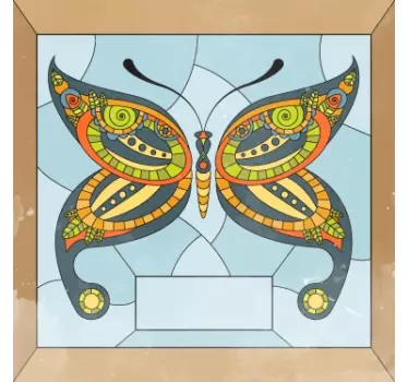 Fensteraufkleber Schmetterling Glasmalerei - TenStickers