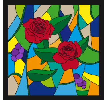 Rosesn Fenster Sticker - TenStickers