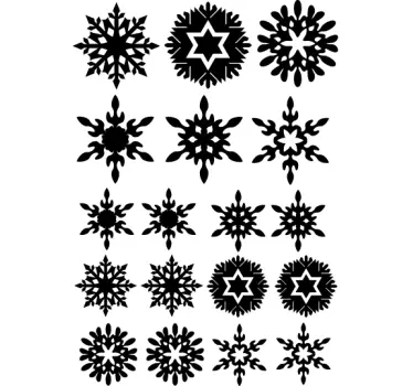 Schneeflocken Sticker - TenStickers