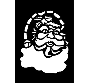 Fenstersticker Weihnachtsmann Kopf Spray - TenStickers