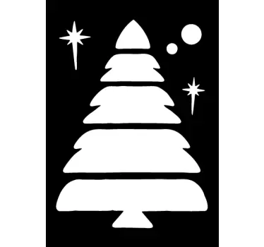 Fenster Sticker Tannenbaum Spray - TenStickers