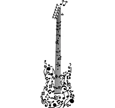 Wandtattoo Gitarre - TenStickers