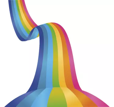 Regenbogenstraße Wandtattoo Jugendzimmer - TenStickers